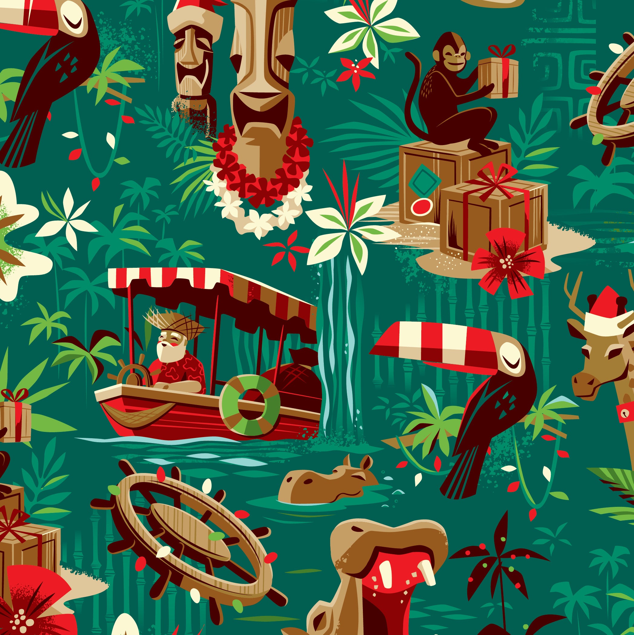 Jeff Granito's 'Backside of Christmas' Unisex Pajama Pants - Pre