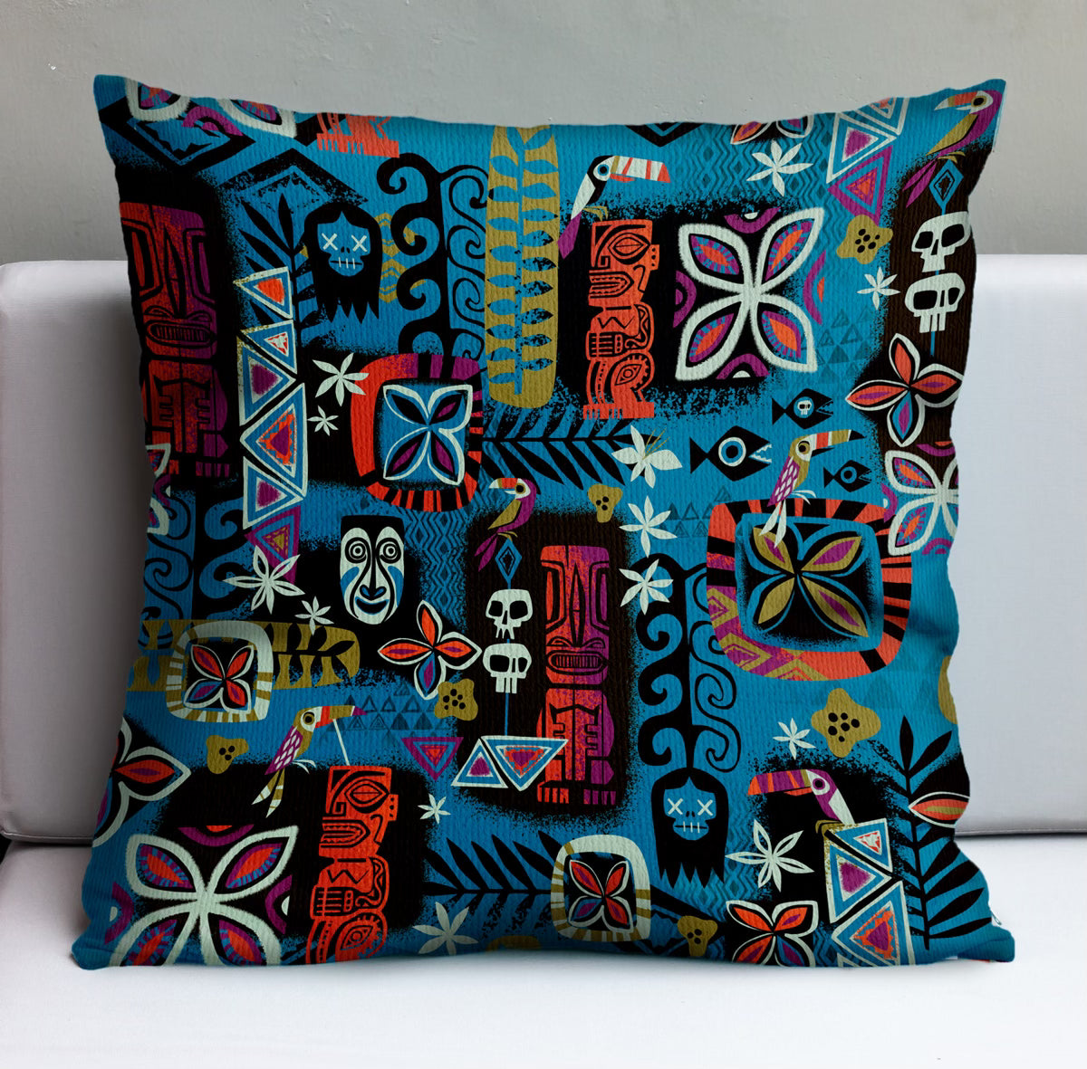 Tiki Planet Pillow Cover
