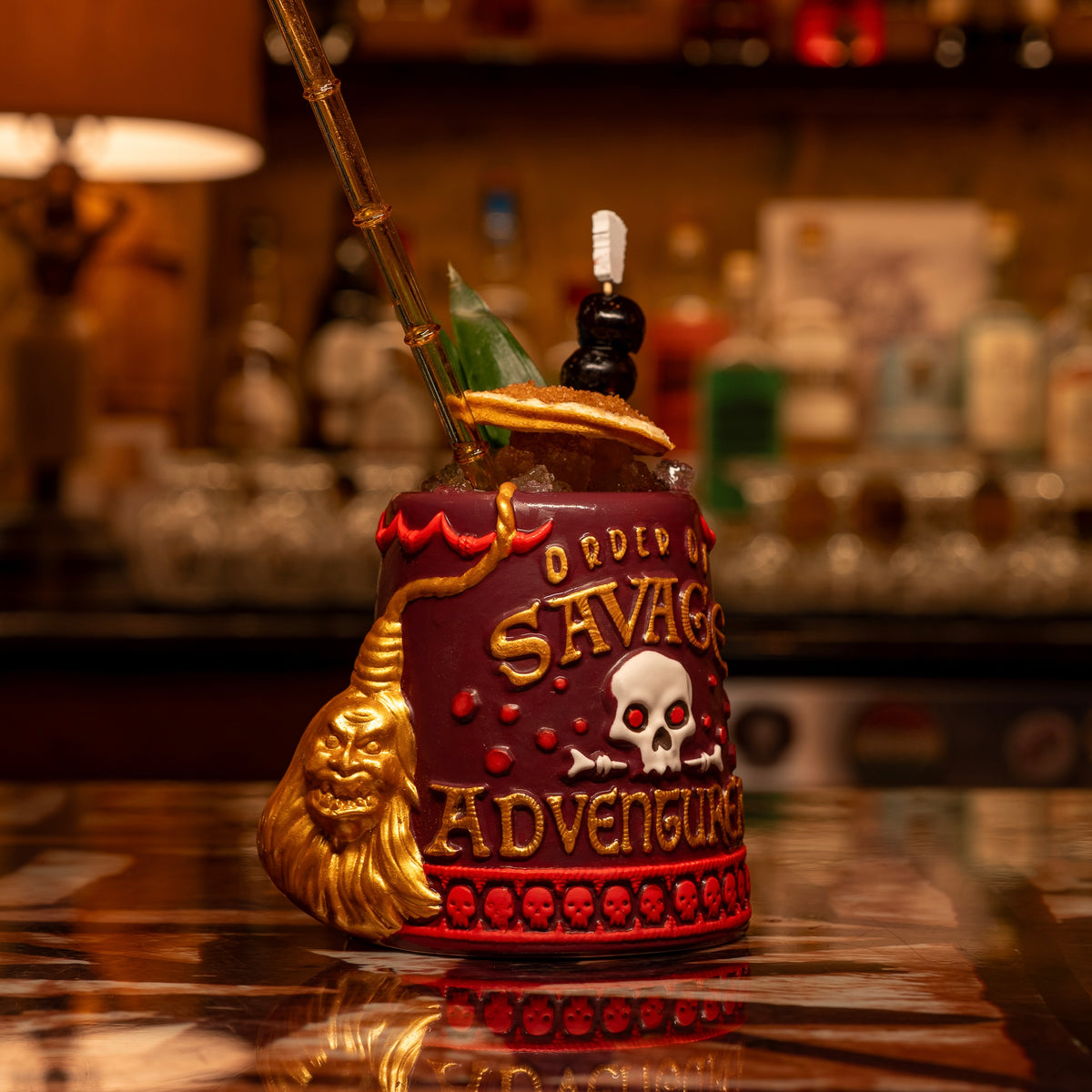 Order of Savage Adventurers Fez · Ceramic Tiki Mug · Pre-Order
