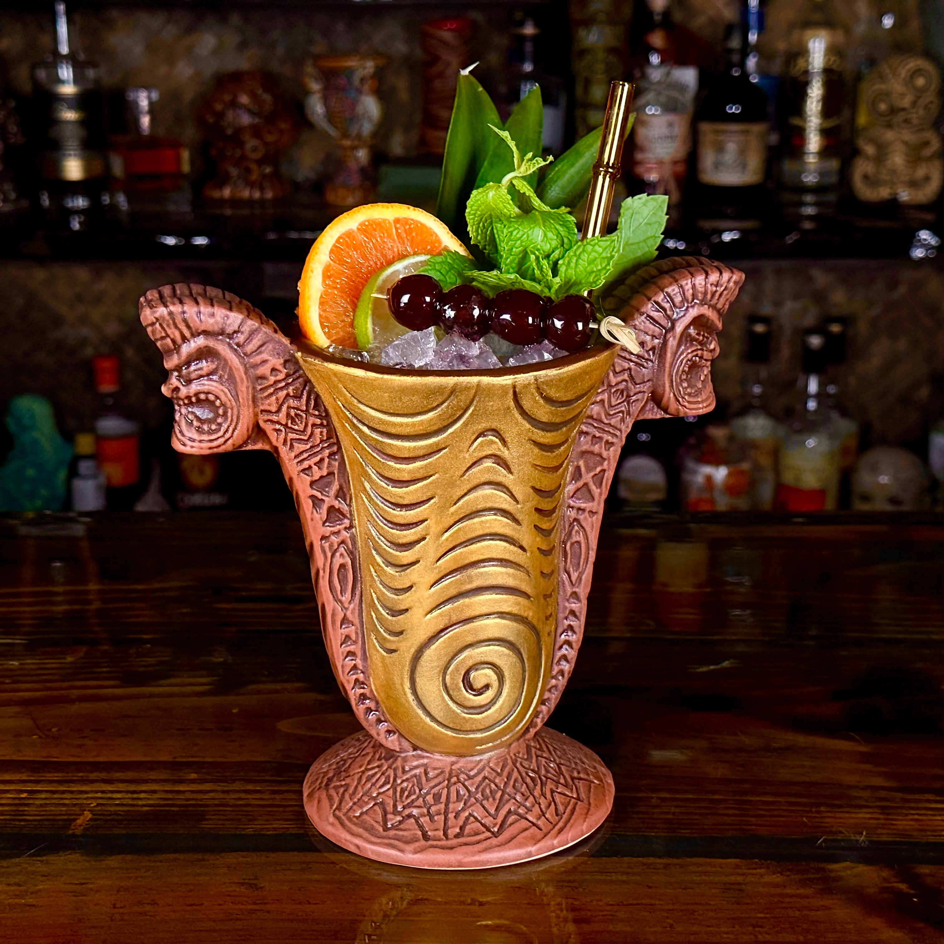 Hawaii マグカップ ボウル アウトリガー skipperkent Doug Horne's Outrigger Chalice Tiki Mug, sculpted by Thor