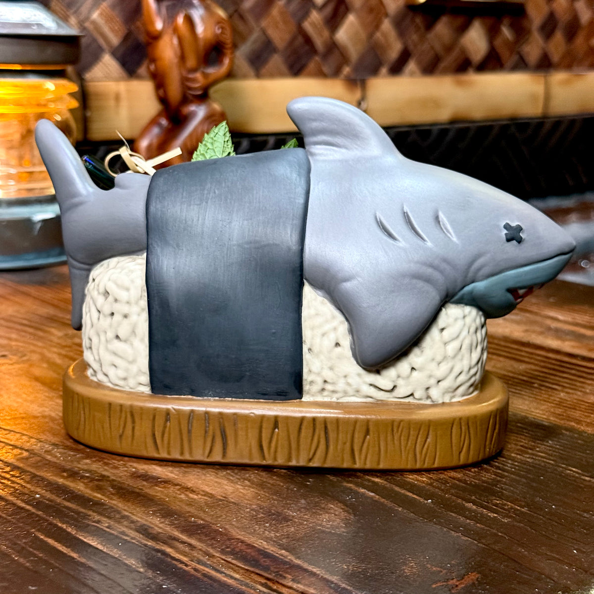 Shark Musubi (Stormy Seas) - Ceramic Tiki Mug – Tikiland Trading Co.