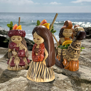 "it's a hula world" Tiki Mug, Hula Girl Too - #3 of a 4 mug series, sculpted by Thor - Limited Edition / Limited Time Pre-Order