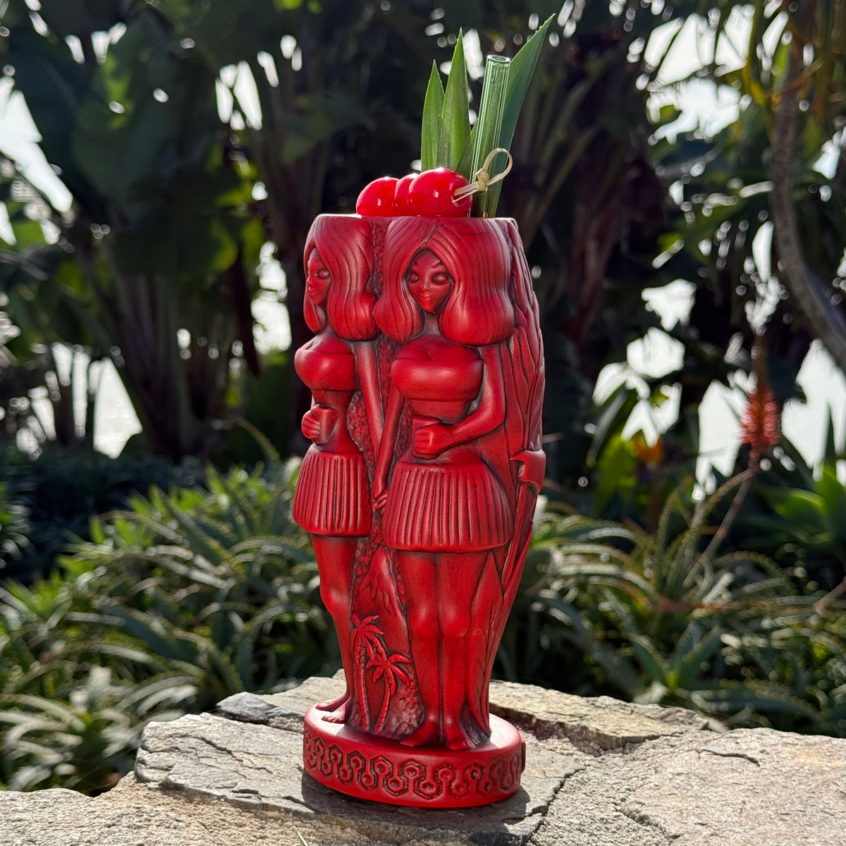 Jeff Granito's RedRum- Ceramic Tiki Mug - Bright Red – Tikiland