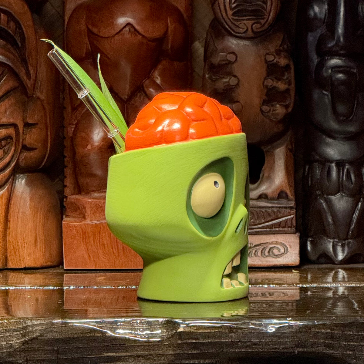 Jeff Granito's Sip for Brains (Gang-Green) - Ceramic Zombie Tiki