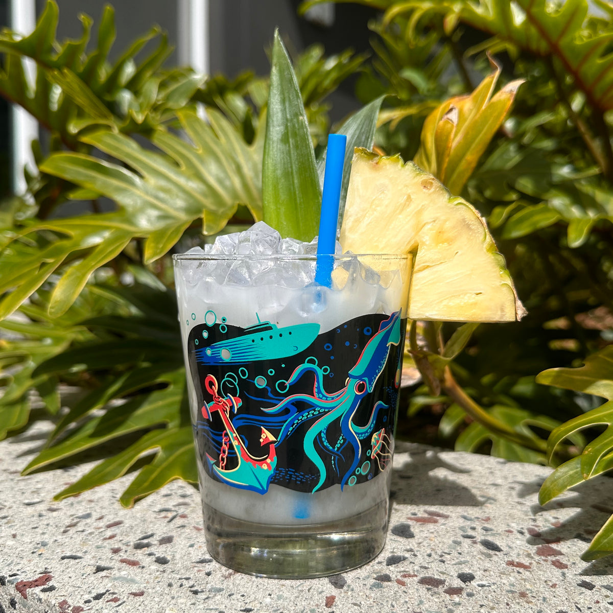 Jeff Granito's 'Dwellers of the Deep' Mai Tai Cocktail Glass
