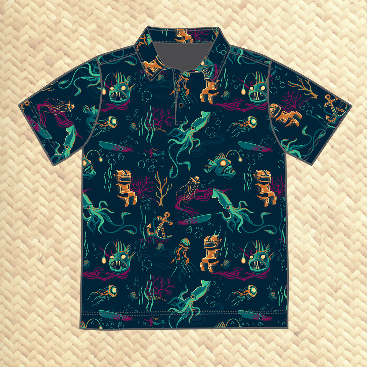 Jeff Granito's 'Danger A-Head' Men's Performance Golf Polo -  Shipping Included!