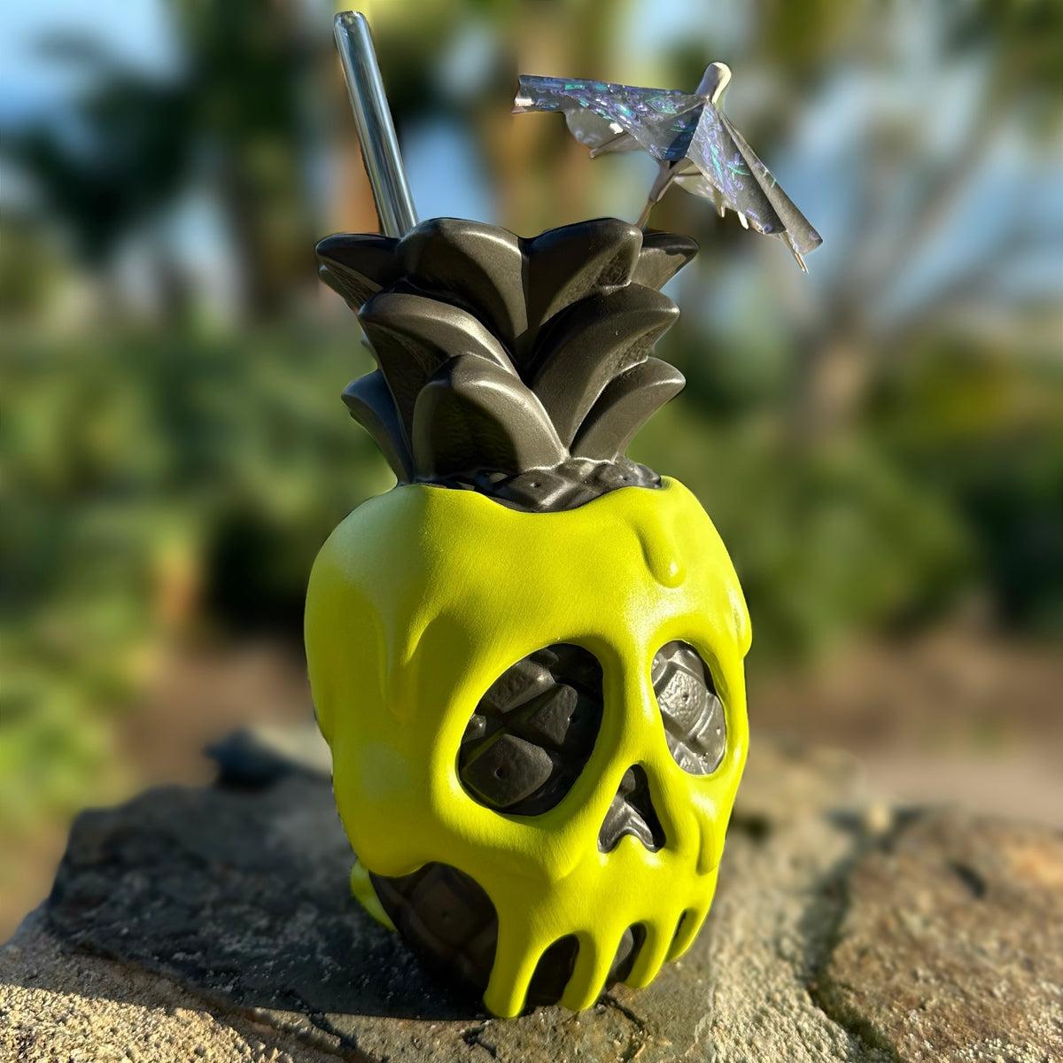 Jeff Granito's Poison Pineapple - Ceramic Tiki Mug - Apple Green