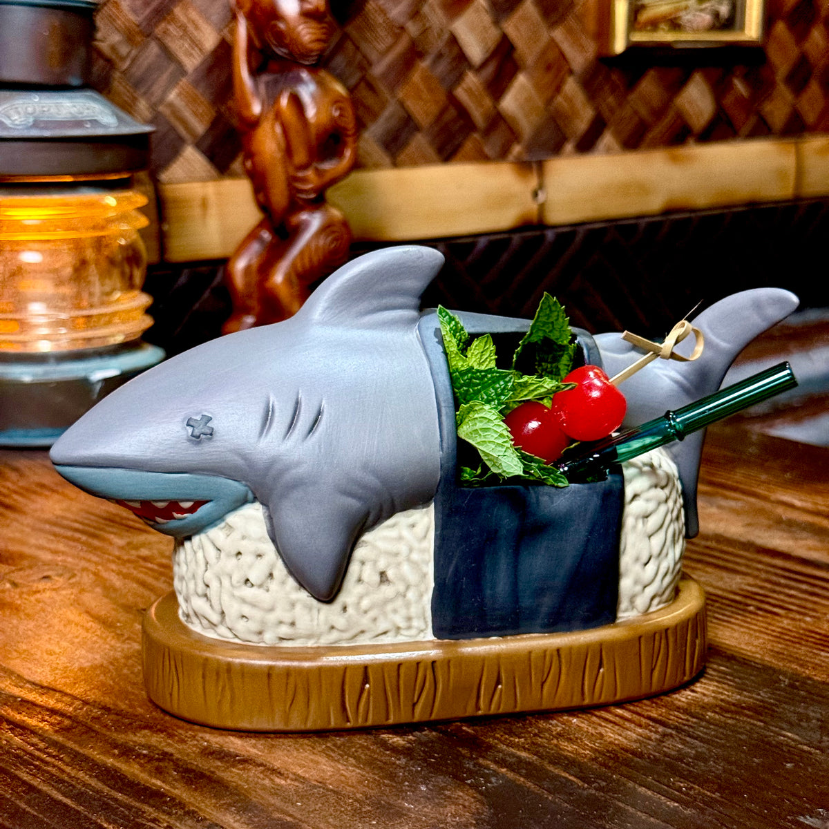Shark Musubi (Stormy Seas) - Ceramic Tiki Mug – Tikiland Trading Co.
