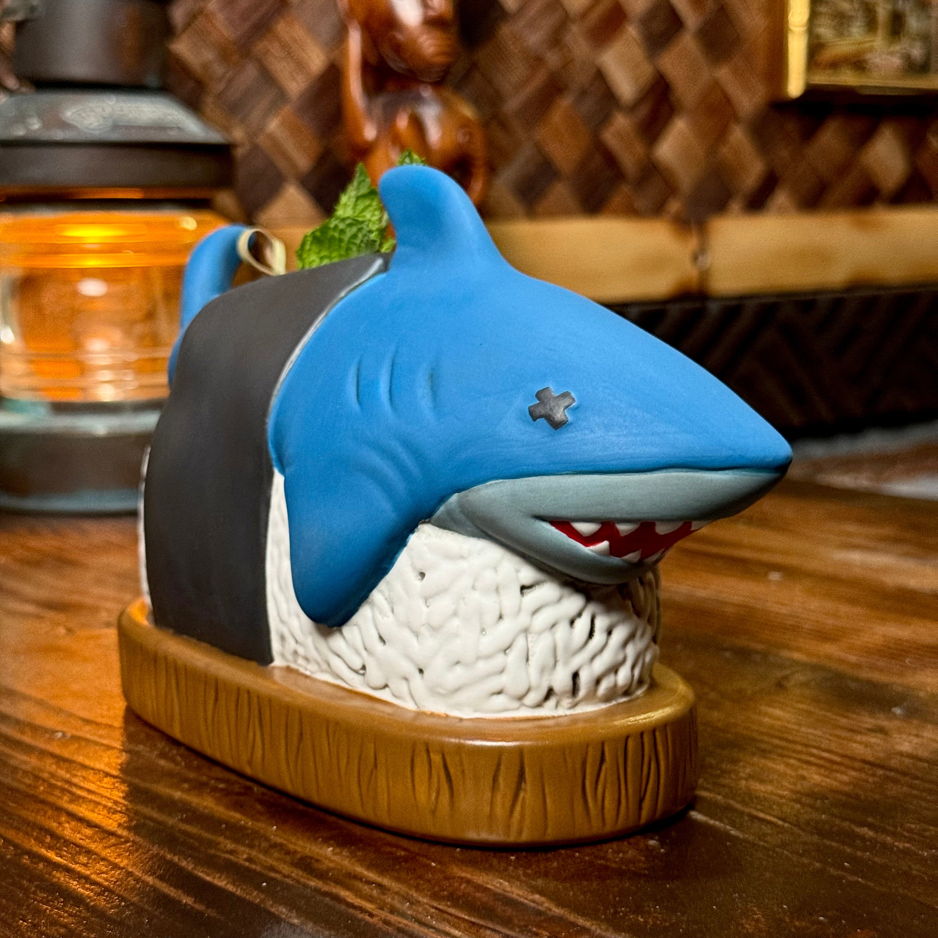 Shark Musubi (Coral Reef) - Ceramic Tiki Mug – Tikiland Trading Co.
