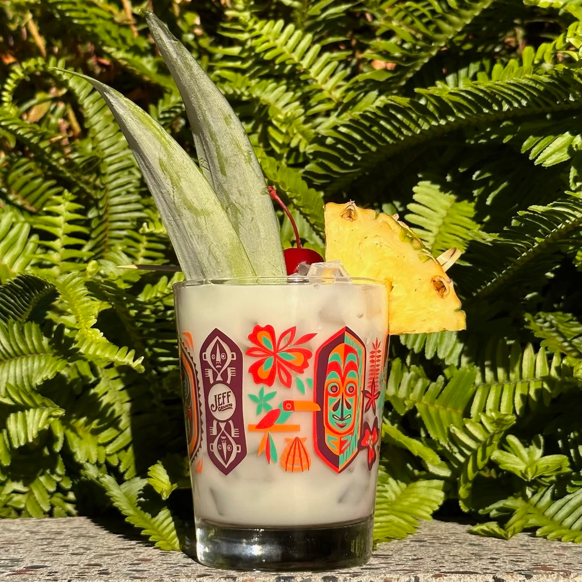 TikiLand Trading Co. X Jeff Granito 'Kihei Shores' Cocktail Glass Set