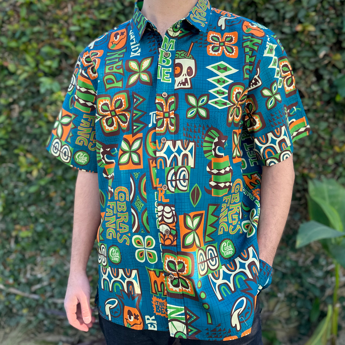 Jeff Granito's 'Mixed Drinks' Modern Fit Button-Up Shirt - Unisex