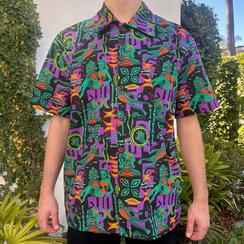 Jeff Granito's 'Creature Feature - Classic Aloha Button Up-Shirt - Unisex - Ready-to-Ship!