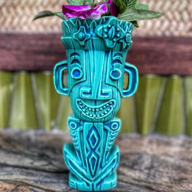 Jeff Granito's Planter's Punch Tiki Mug, Cool Lagoon (Blue) Edition, sculpted by Thor - Ready to Ship!