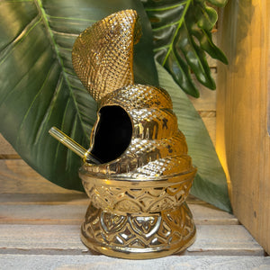 Golden Cobra Idol Tiki Mug, designed and sculpted by Thor - Ready to Ship!