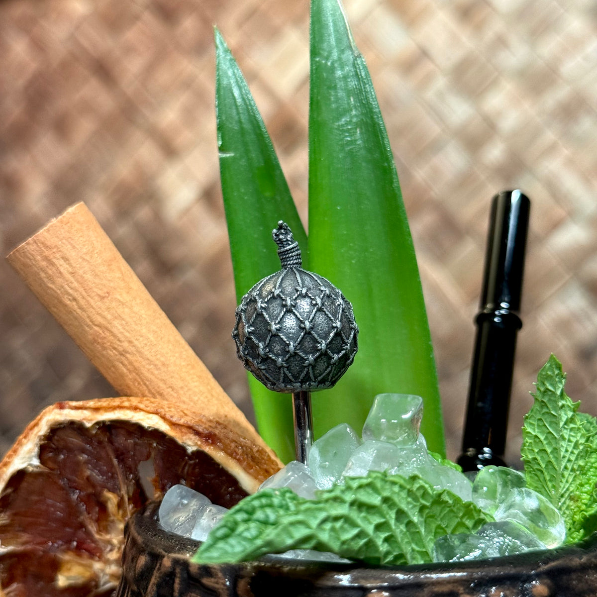 TikiLand Trading Co.'s 'Tiki Bar Classics' Sculpted Metal Swizzle