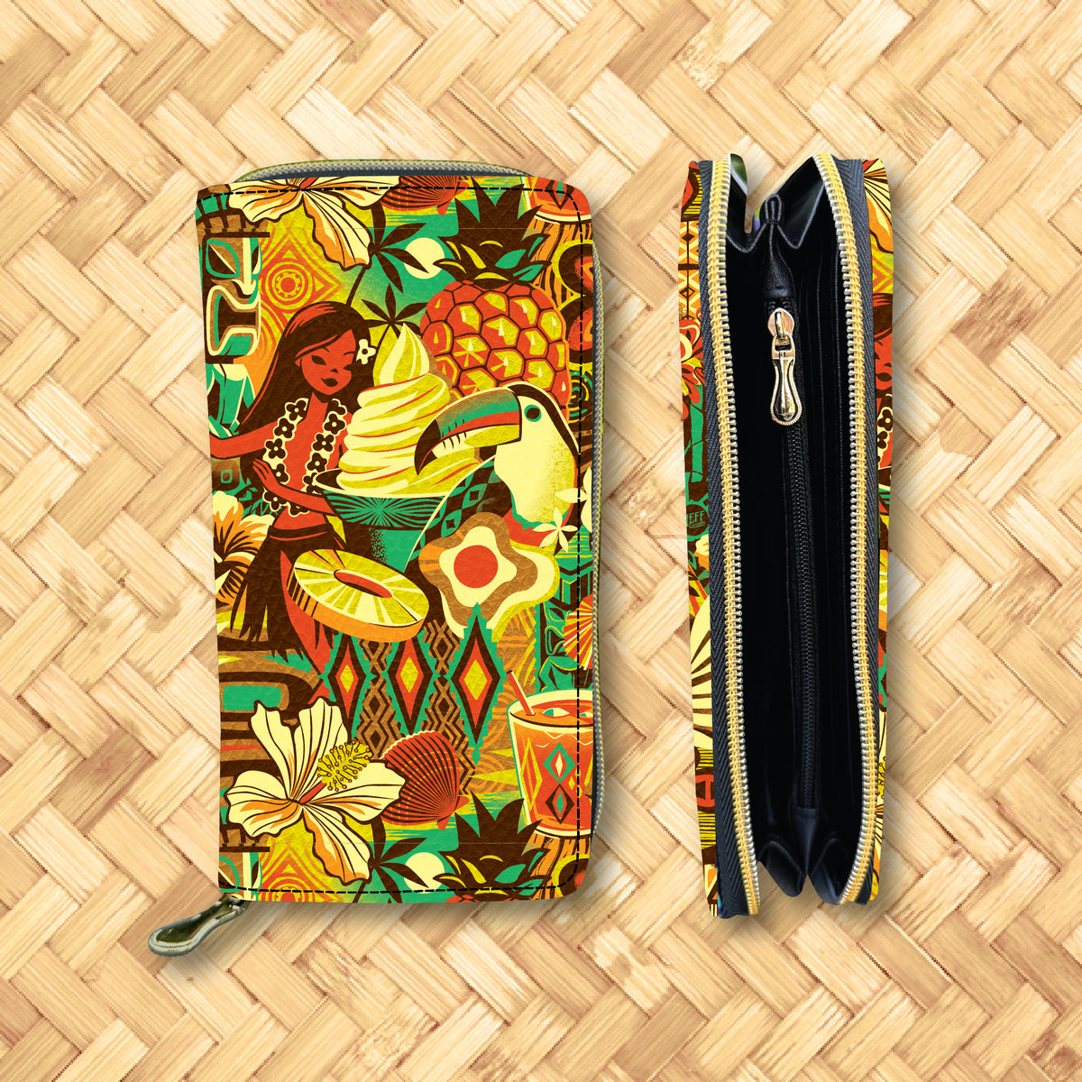 'Poisoned Pineapple' Zippered Wallet - Rolling Pre-Order / Ready to Ship! main image 1