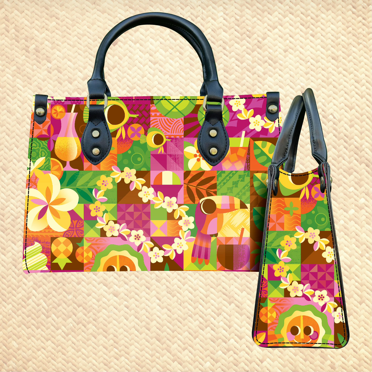 Jeff Granito's 'Lost Adventure Pink' Handbag and Zippered Wallet - Rolling Pre-Order / Ready to Ship! main image 1