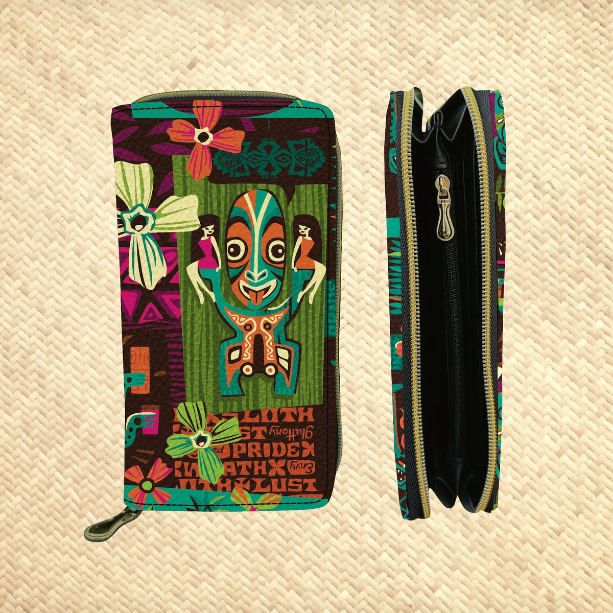 Jeff Granito's 'Tiki Monsters' Zippered Wallet - Rolling Pre-Order / Ready to Ship! main image 1