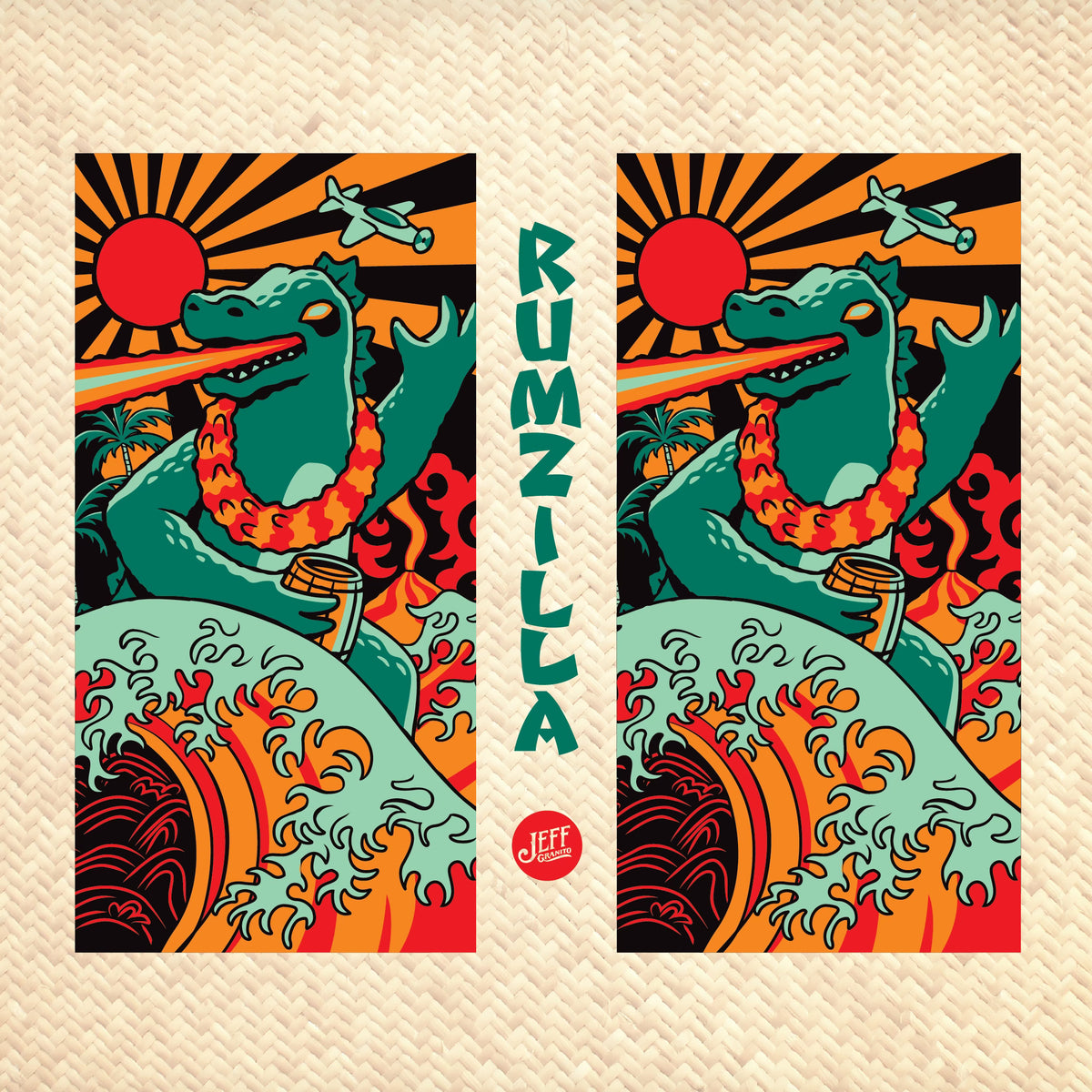 Jeff Granito's 'Rumzilla' Zombie Cocktail Glass - Ready to Ship