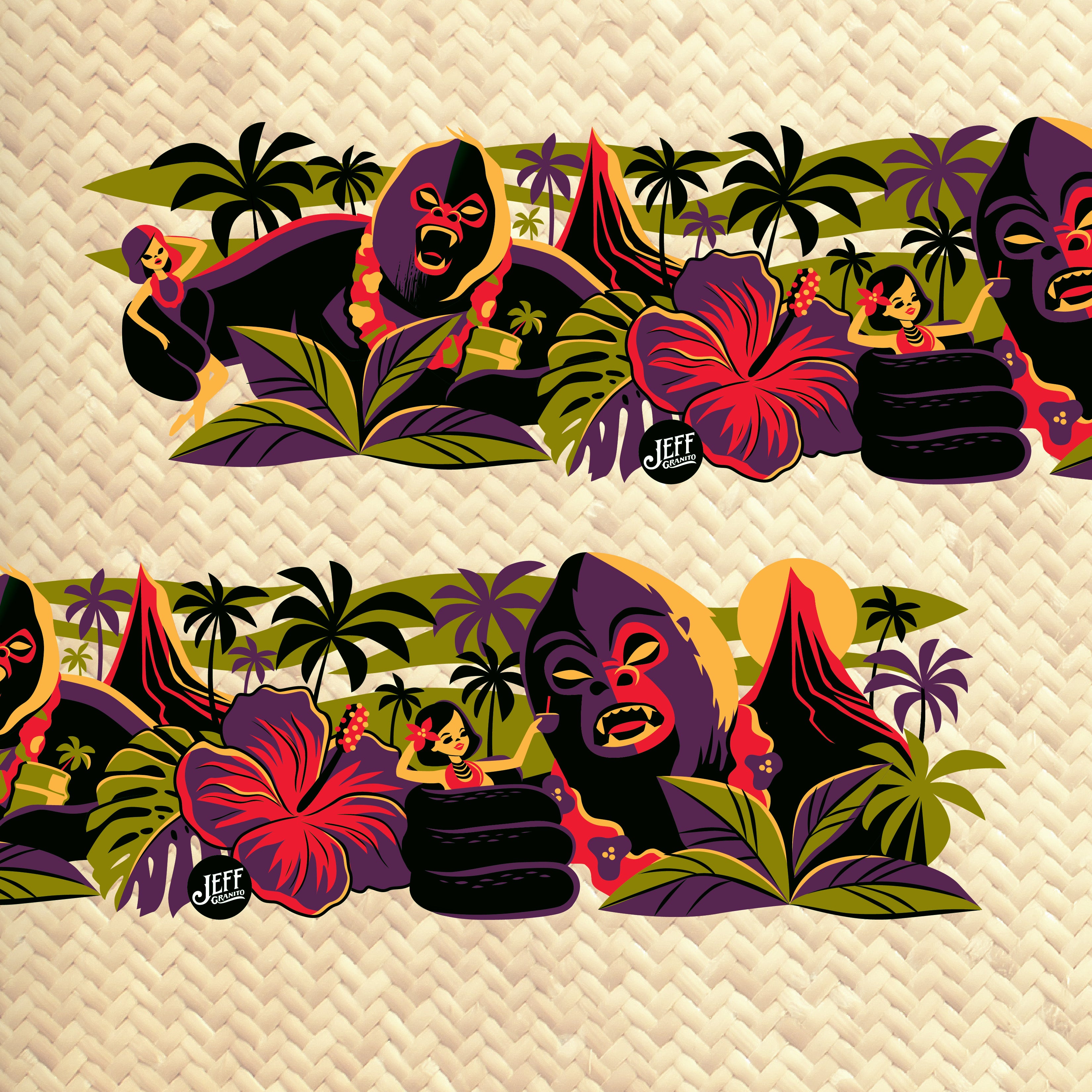 ★稀少TIKIマグ★SQUIDティキファーム ショットグラス　shagサーフィン Jeff Granito's 'Tiki Kong' Mai Tai Cocktail Glass (1) - Ready to