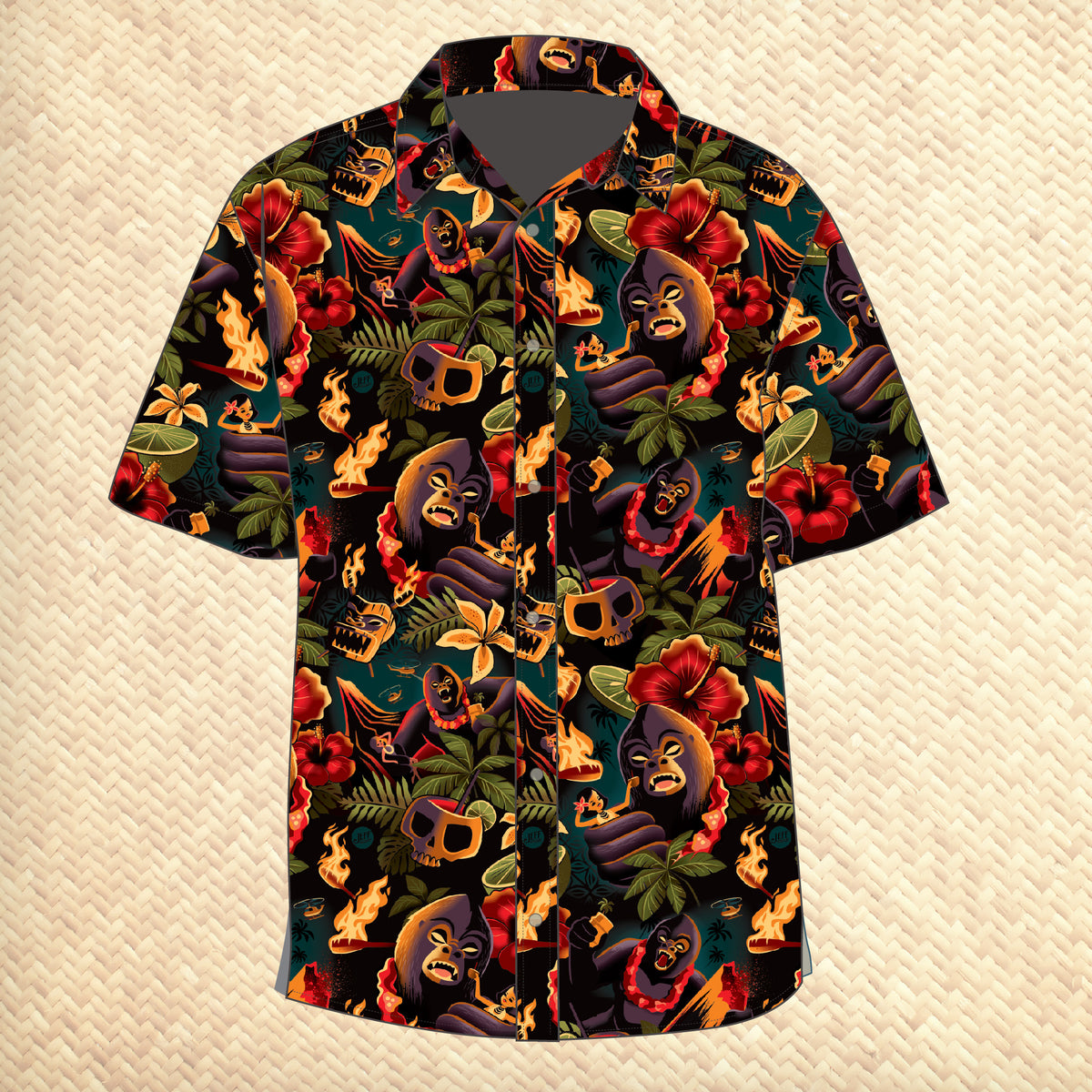 Tiki Drinks Button Up Shirt