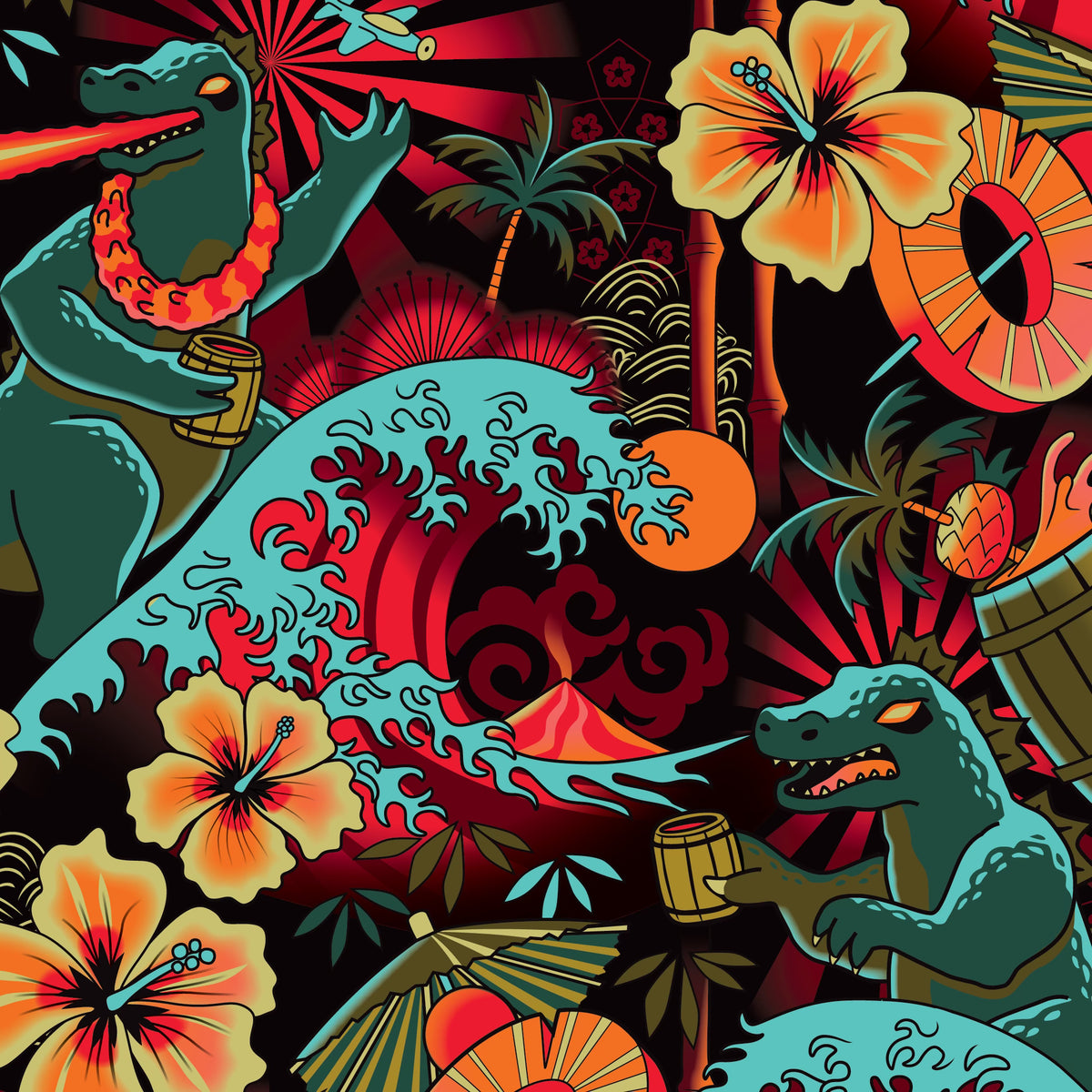 Jeff Granito's 'Rumzilla' Modern Fit Button-Up Shirt - Unisex