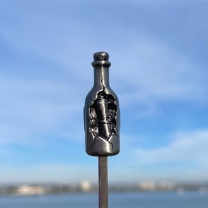 Thor's 'Message in a Bottle' Sculpted Metal Swizzle Stick - Ready to Ship!