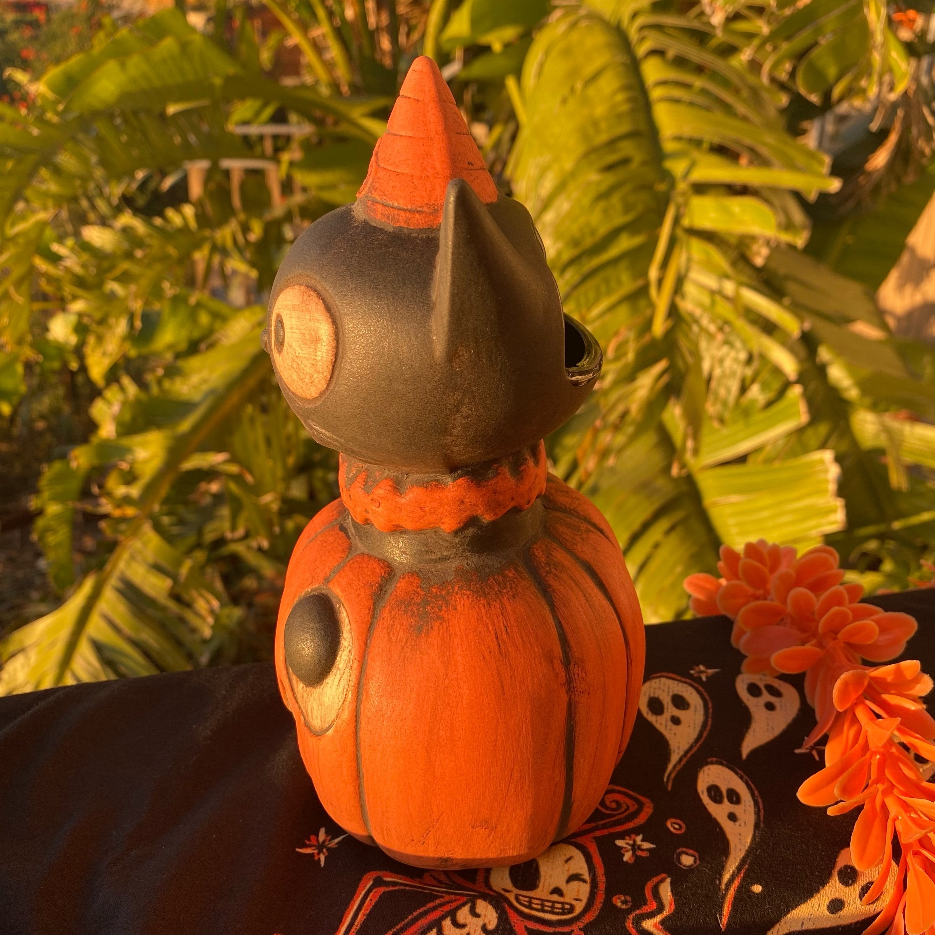 Pumpkin Cat Tiki Mug, designed by Tiki tOny and sculpted by Thor