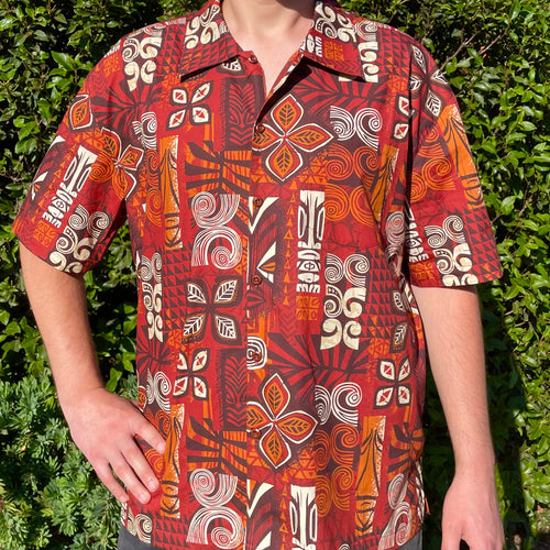TikiLand Trading Co. Heritage Aloha Shirt - Classic Aloha Button Up-Shirt - Unisex - Ready to Ship! (US shipping included)