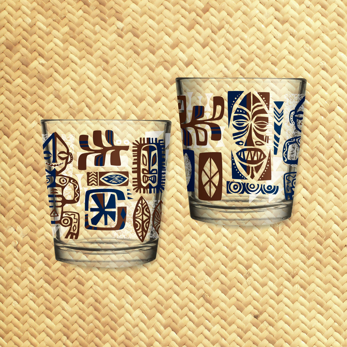 TikiLand Trading Co. X Jeff Granito 'Kihei Shores' Mai Tai Glasses