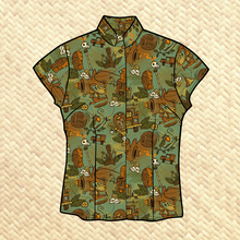 TikiLand Trading Co. 'Cannibal of Doom' - Classic Aloha Button Up-Shirt - Womens - Ready to Ship!  (US shipping included)
