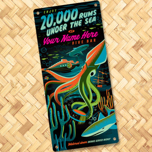 Jeff Granito's '20,000 Rums Under The Sea' Personalized Metal Sign - Limited Time Pre-Order