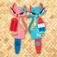 Jeff Granito's 'Cool Cats' Large Metal Yard Stake Set of TWO (2) - Pre-Order!
