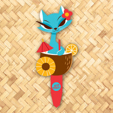 Jeff Granito's 'Cocktail Cats' Large Metal Yard Stake Set of TWO (2) - Pre-Order!