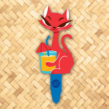 Jeff Granito's 'Cocktail Cats' Large Metal Yard Stake Set of TWO (2) - Pre-Order!