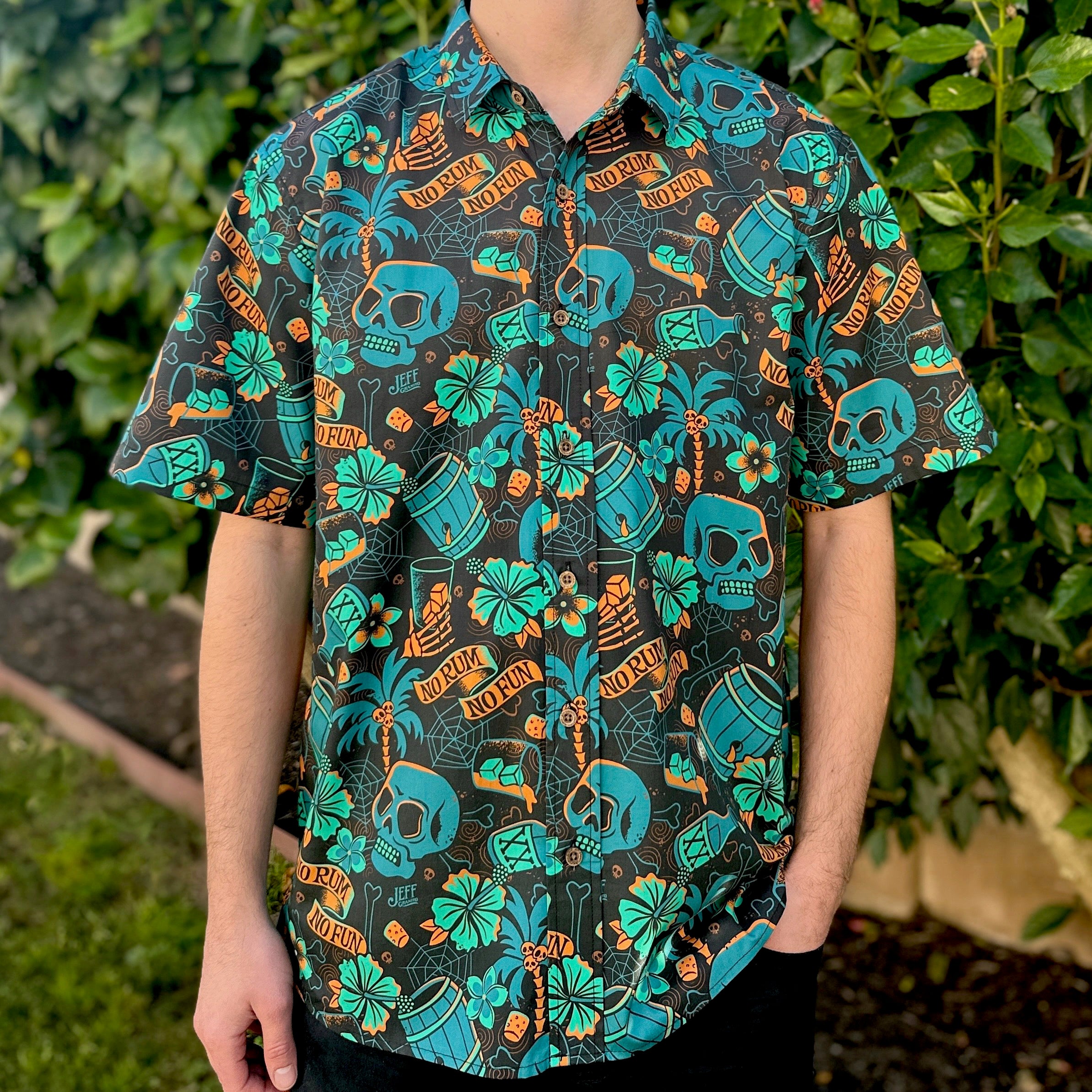 Jeff Granito's 'No Rum No Fun' Modern Fit Button-Up Shirt - Unisex