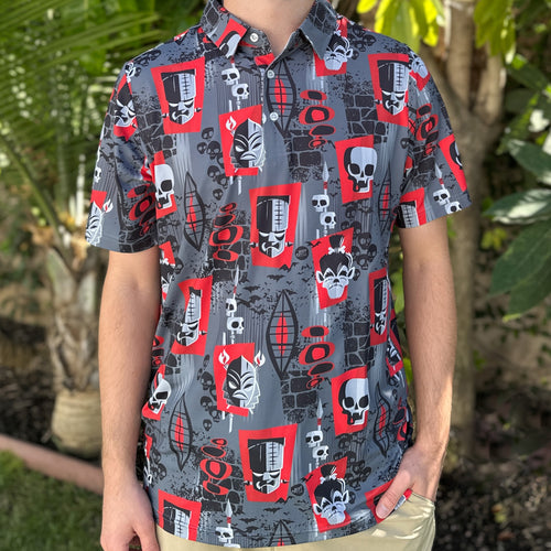 Jeff Granito's 'Monster Mashup' Men's Performance Golf Polo - Ready to Ship! (FREE SHIPPING in U.S.)