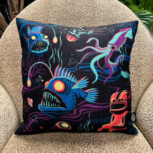 Jeff Granito's 'Dwellers of the Deep' Pillow Cover - Ready to Ship! (FREE SHIPPING in U.S.)