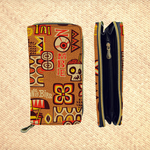 'Mixed Drinks Brown' Handbag and Zippered Wallet Set - Ready to Ship!