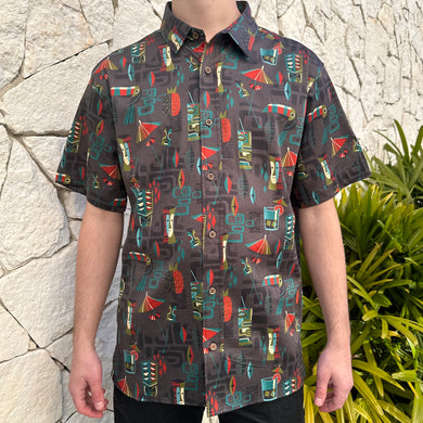'Atomic Cocktail' Modern Fit with Flex Button-Up Shirt - Unisex - Ready to Ship!