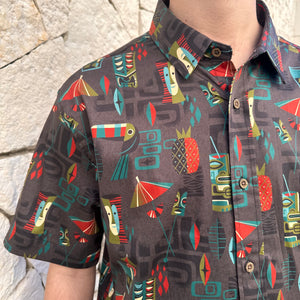 'Atomic Cocktail' Modern Fit with Flex Button-Up Shirt - Unisex - Ready to Ship!