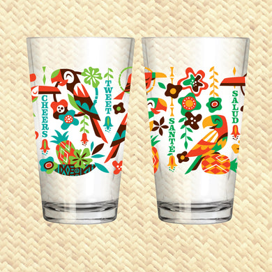 Jeff Granito's 'Birds Singing Words' Pint Glass (1) - Pre Order