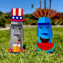 Jeff Granito's '4th of July Island' Large Metal Yard Stakes Set of TWO (2) - Pre-Order!