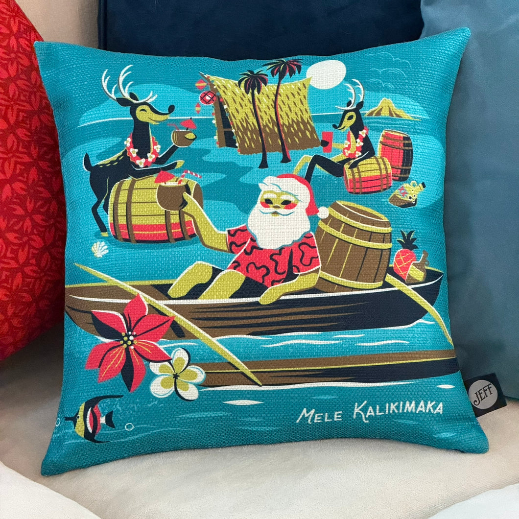 Jeff Granito's 'Rum Rum Reindeer' Pillow Cover - Ready to Ship! (FREE SHIPPING in U.S.)