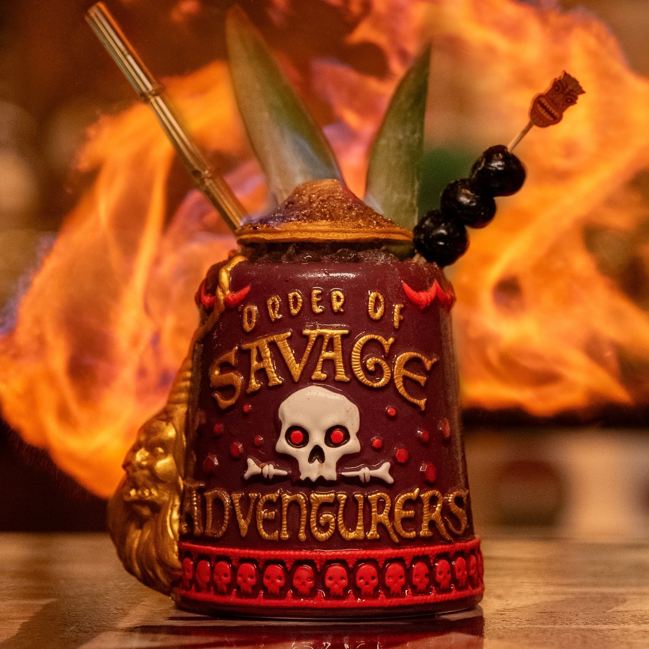 Order of Savage Adventurers Fez · Ceramic Tiki Mug · Pre-Order