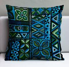 Jeff Granito's 'Distant Drums Blue' Pillow Cover - Ready to Ship! (FREE SHIPPING in U.S.)