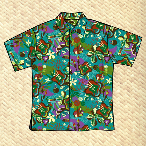 Jeff Granito's 'Escape to Adventure' Classic Aloha Button Up-Shirt - Unisex - Ready to Ship