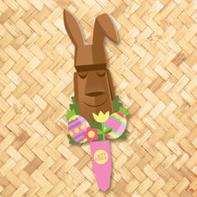 Jeff Granito's 'Chocolate Bunny Moai' Metal Yard Stake - Pre-Order!