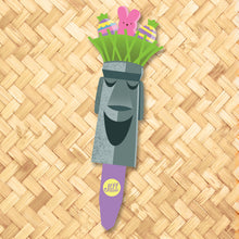 Jeff Granito's 'Egg Hunt Moais' Metal Yard Stake Set of TWO (2) - Pre-Order