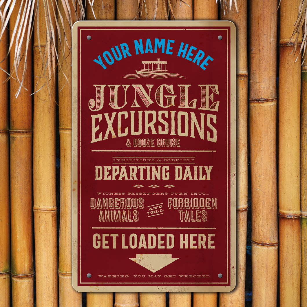 Jeff Sign Jeff Granito's 'Fine Print' Red Personalized Metal Bar Sign - Limited ...